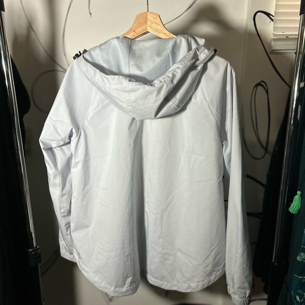 Old Navy Light Blue Spring Active Jacket Pockets and Hood, Women’s Small - Picture 5 of 6